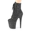 Pleaser - FLAMINGO1020GWR Platform Boots, Pole dance shoes - Pole dance shoes - Black/Silver coloured Product image